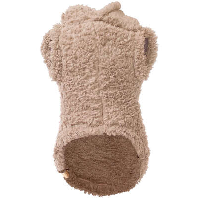 Blusa Sherpa Capuz Fábrica Pet para Cães e Gatos Bege