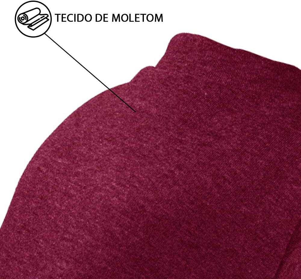 Blusa Moletom com Manga Fábrica Pet para Cães e Gatos Vinho - Tam. M