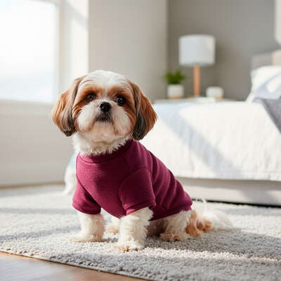 Blusa Moleton com Manga Fábrica Pet para Cães e Gatos Vinho