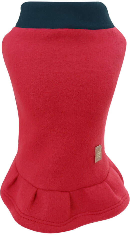Vestido Soft Fábrica Pet para Cães e Gatos Vermelho - Tam. M