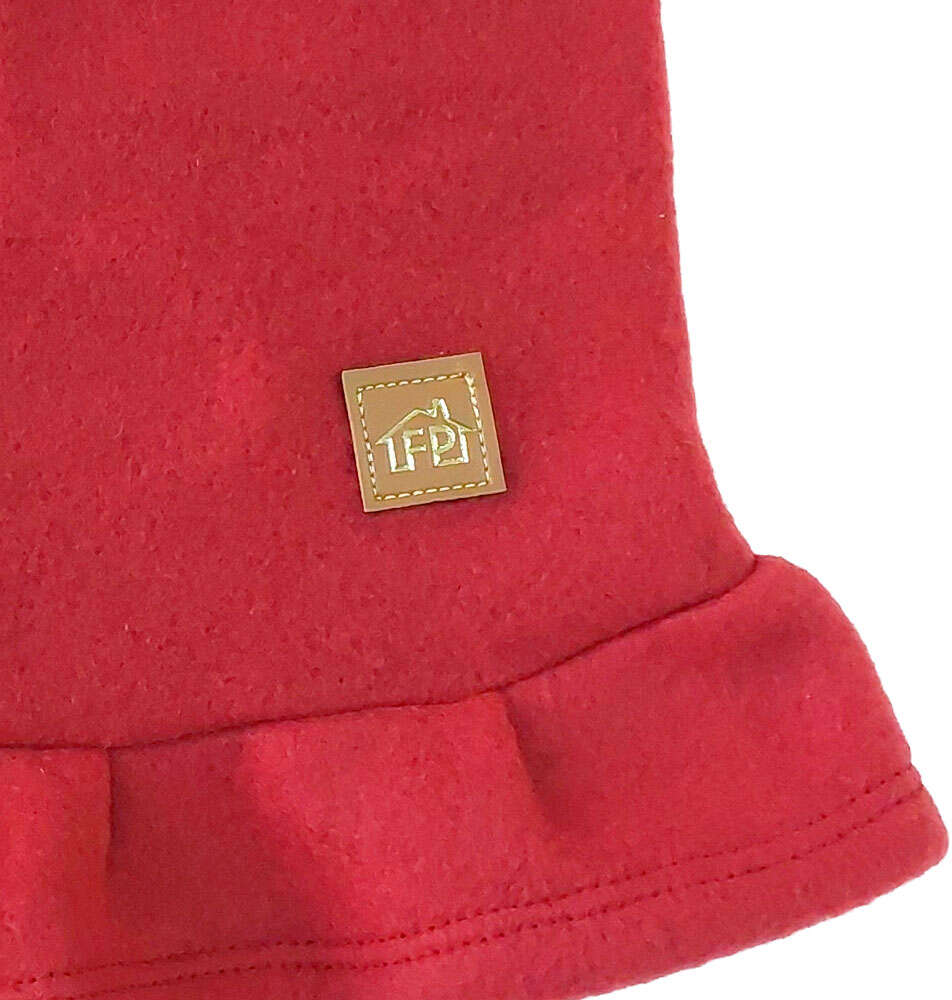 Vestido Soft Fábrica Pet para Cães e Gatos Vermelho - Tam. M