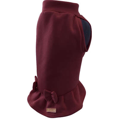 Vestido Moletom Fábrica Pet para Cães e Gatos Vinho