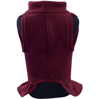 Vestido Moletom Fábrica Pet para Cães e Gatos Vinho