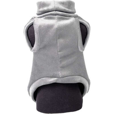 Blusa Veludo Fábrica Pet para Cães e Gatos Cinza