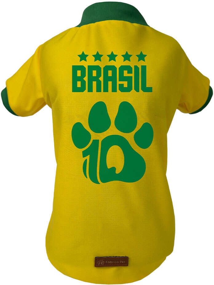 Camiseta Brasil Fábrica Pet para Cães e Gatos - Tam. GG