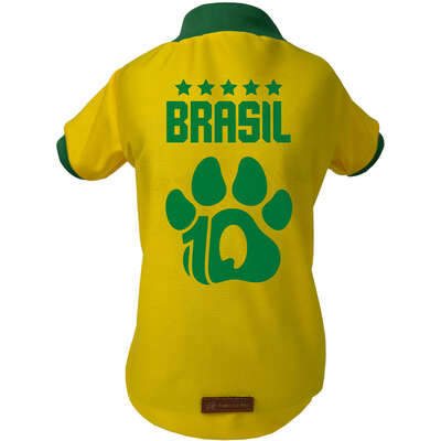 Camiseta Brasil Fábrica Pet para Cães e Gatos