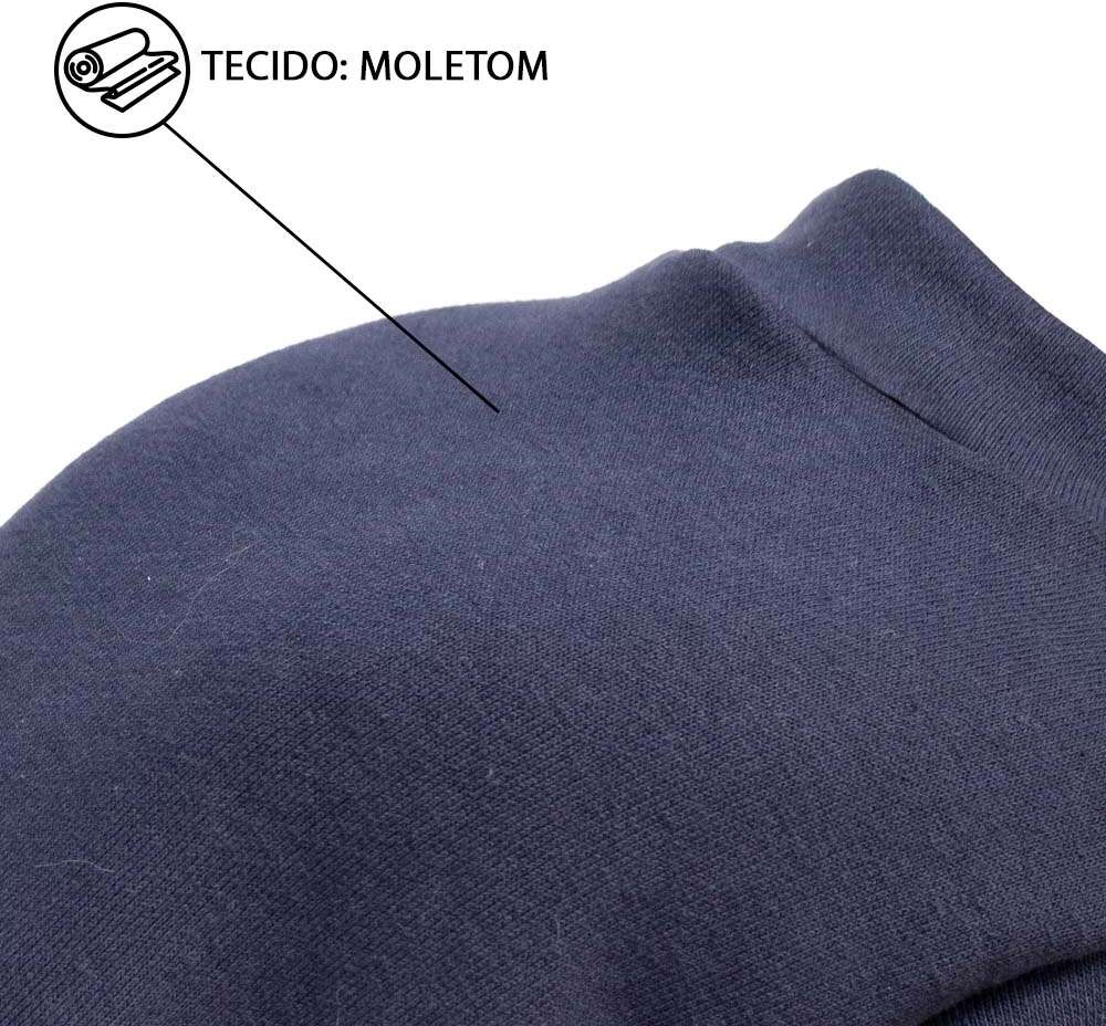 Blusa Moletom com Manga Fábrica Pet para Cães e Gatos Marinho - Tam. PP
