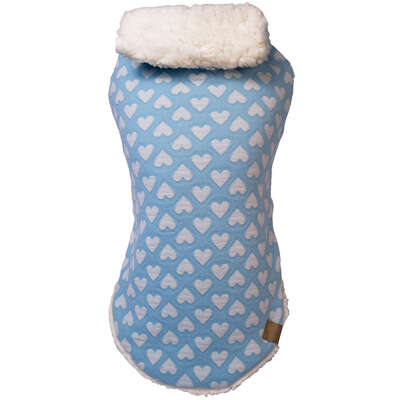 Capa Corações Fábrica Pet para Cães e Gatos Azul