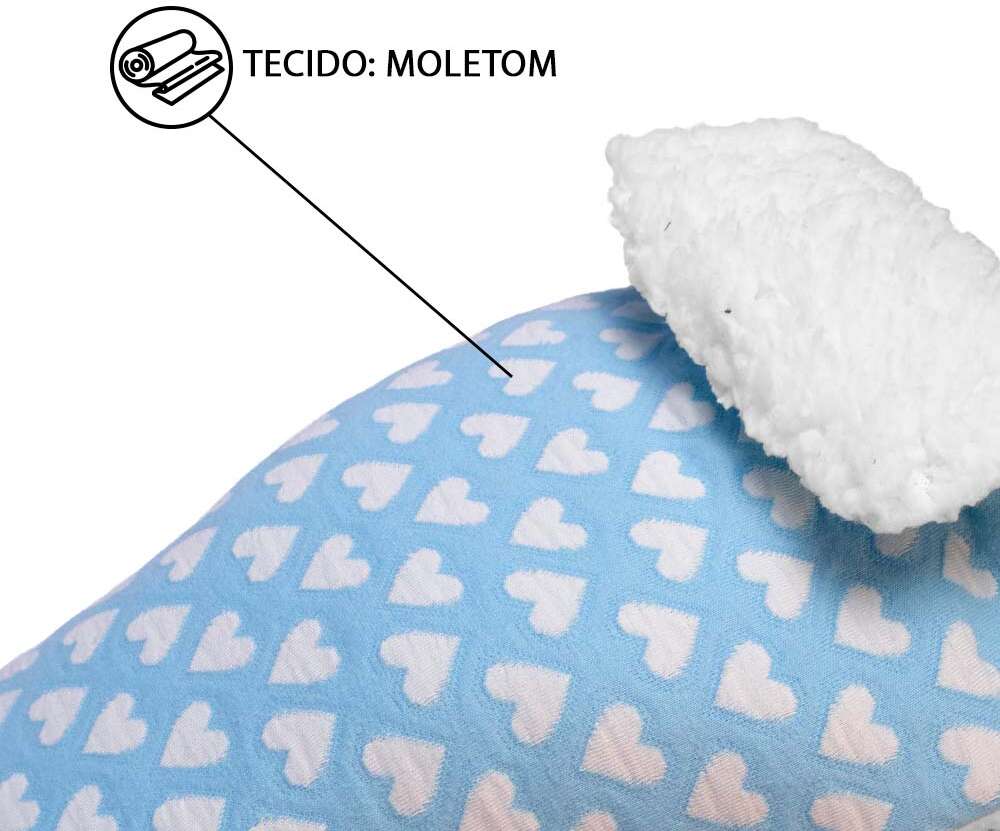 Capa Corações Fábrica Pet para Cães e Gatos Azul - Tam. M