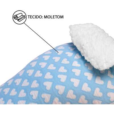 Capa Corações Fábrica Pet para Cães e Gatos Azul