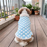 Capa Corações Fábrica Pet para Cães e Gatos Azul - Tam. G