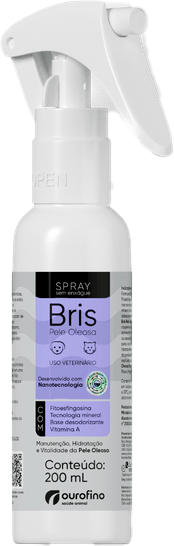 Spray sem Enxágue Pele Oleosa Ouro Fino Bris para Cães e Gatos - 200 mL