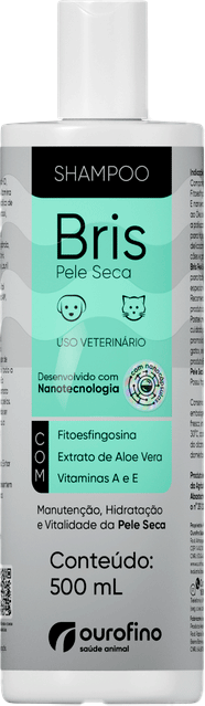 Shampoo Pele Seca Ouro Fino Bris para Cães e Gatos - 500 mL