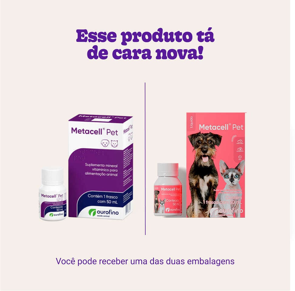 Suplemento Ouro Fino Metacell Pet - 50 mL