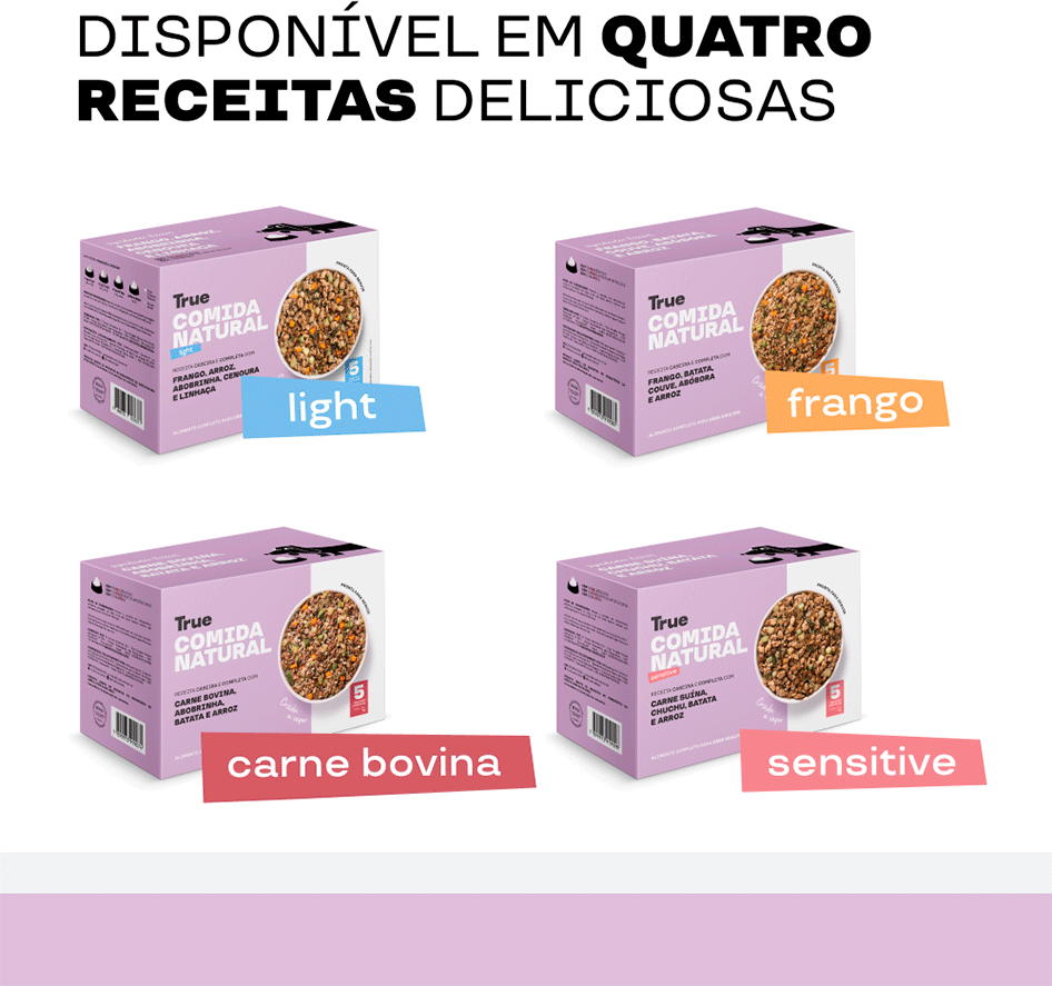 Alimentação Natural True Light Sabor Frango para Cães Adultos - 1kg