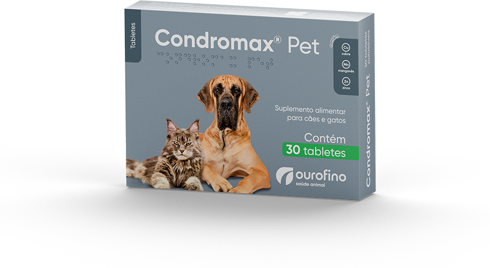 Suplemento Alimentar Ourofino Condromax Pet para Cães e Gatos - 30 Comprimidos