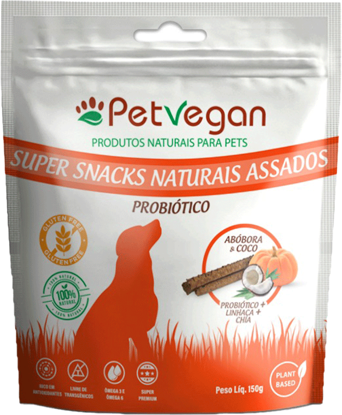 Petisco PetVegan para Cães Adultos Sabor Abóbora e Coco - 150g