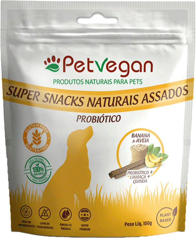 Petisco PetVegan para Cães Adultos Sabor Banana e Aveia - 150g