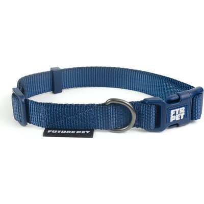 Coleira Future Pet Azul Marinho para Cães