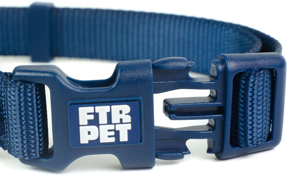 Coleira Future Pet Azul Marinho para Cães - Tam. M