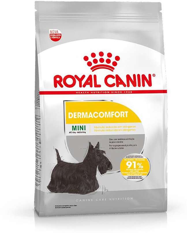 Ração Royal Canin Mini Dermacomfort para Cães Adultos ou Idosos de Raças Pequenas - 2,5Kg