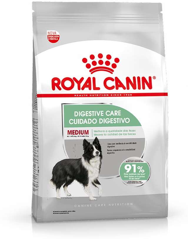 Ração Seca Royal Canin Cuidado Digestivo para Cães Adultos de Raças Médias a partir de 12 meses de idade - 10,1Kg