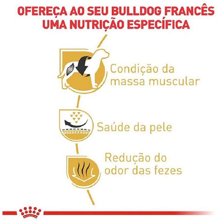 Ração Royal Canin para Cães Adultos da Raça Bulldog Francês - 7,5Kg