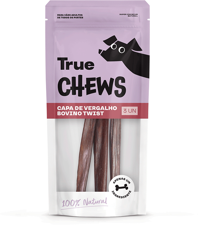 Petisco Mastigável True Chews Capa de Vergalho Twist Bovina para Cães - 3 Unidades