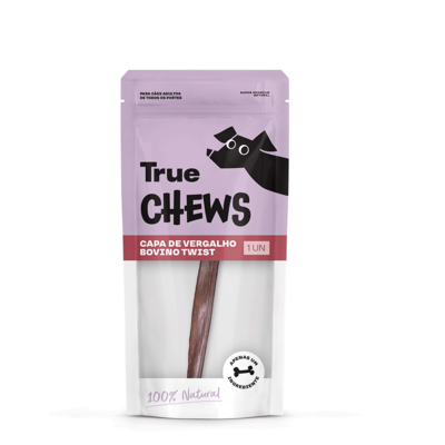 Petisco Mastigável True Chews Capa de Vergalho Twist Bovina para Cães