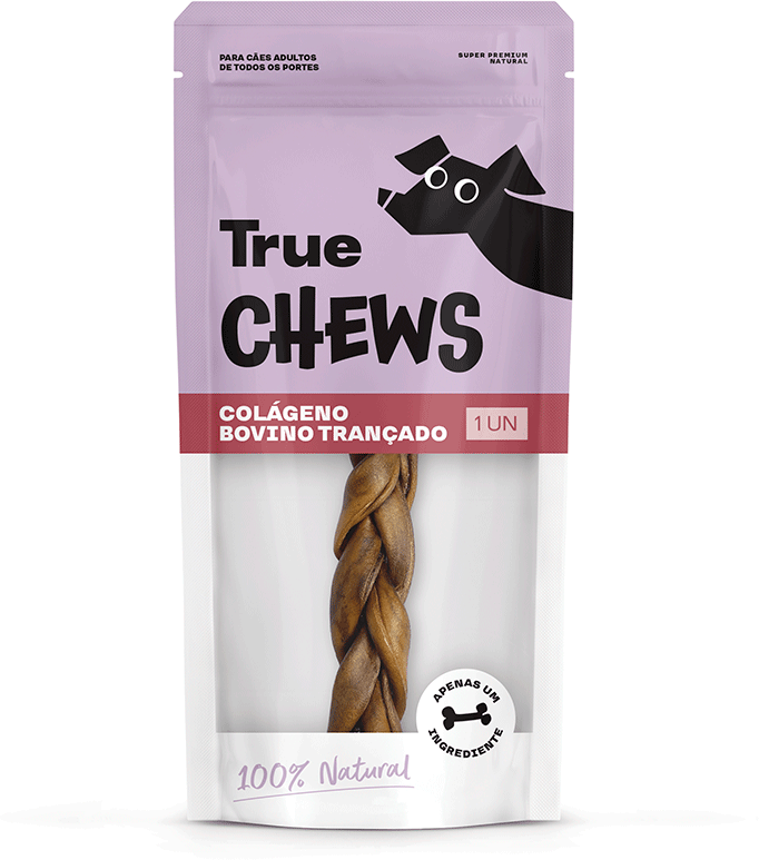 Petisco Mastigável True Chews Colágeno Bovino Trançado para Cães - 1 Unidade