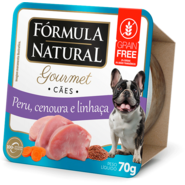 Ração Úmida Fórmula Natural Gourmet para Cães Sabor Peru Cenoura e Linhaça - 70 g