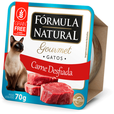 Ração Úmida Fórmula Natural Gourmet para Gatos Sabor Carne Desfiada