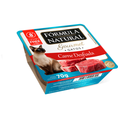 Ração Úmida Fórmula Natural Gourmet para Gatos Sabor Carne Desfiada