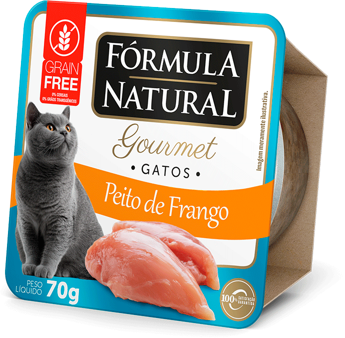 Ração Úmida Fórmula Natural Gourmet para Gatos Sabor Peito de Frango - 70 g