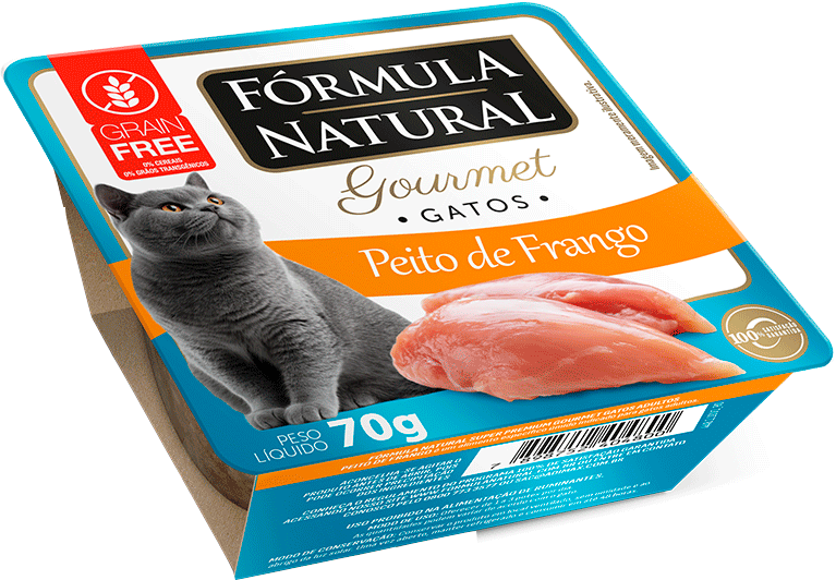 Ração Úmida Fórmula Natural Gourmet para Gatos Sabor Peito de Frango - 70 g