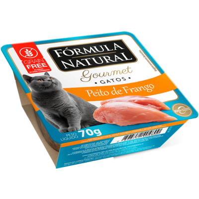 Ração Úmida Fórmula Natural Gourmet para Gatos Sabor Peito de Frango