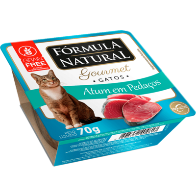 Ração Úmida Fórmula Natural Gourmet para Gatos Sabor Atum em Pedaços