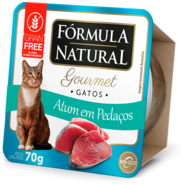 Ração Úmida Fórmula Natural Gourmet para Gatos Sabor Atum em Pedaços - 70 g