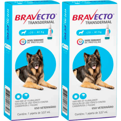 Antipulgas e Carrapatos MSD Bravecto Transdermal para Cães de 20 a 40 Kg