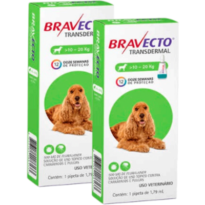 Antipulgas e Carrapatos MSD Bravecto Transdermal para Cães de 10 a 20 Kg