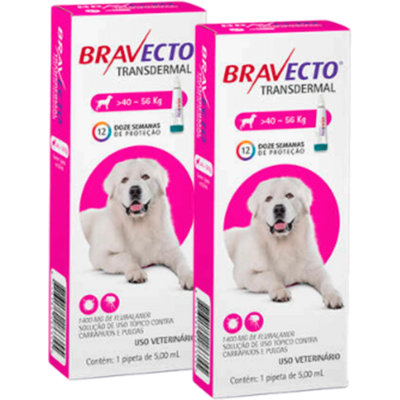 Antipulgas e Carrapatos MSD Bravecto Transdermal para Cães de 40 a 56 Kg