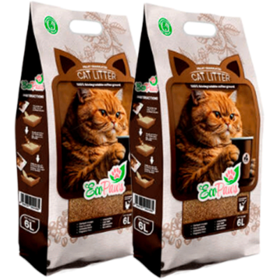 Granulado Biodegradável Eco Paws com Café para Gatos