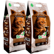 Granulado Biodegradável Eco Paws com Café para Gatos - 5Kg (2 pacotes de 2,5Kg)