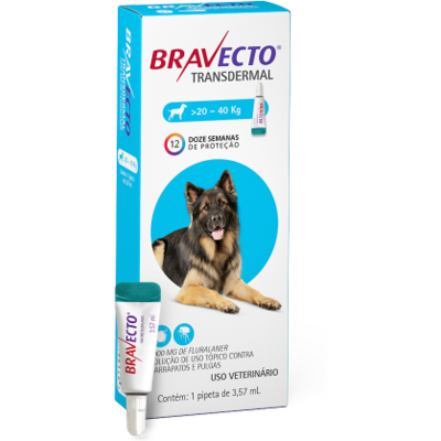 Antipulgas e Carrapatos MSD Bravecto Transdermal para Cães de 20 a 40 Kg