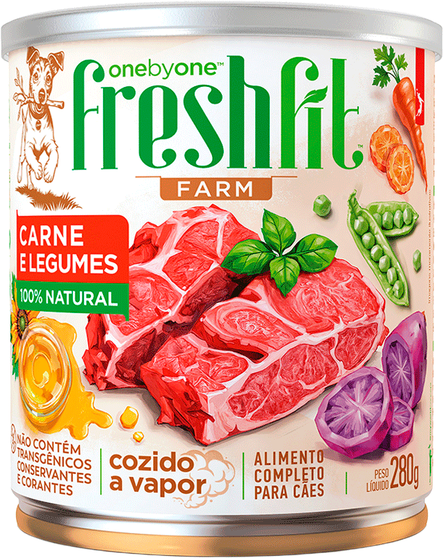 Alimento Natural Spin Pet Freshfit Farm para Cães sabor Carne e Legumes - 280 g
