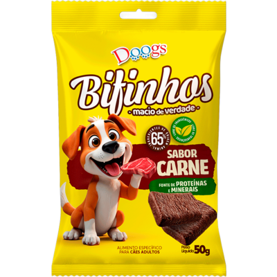 Bifinhos Doogs para Cães Adultos sabor Carne