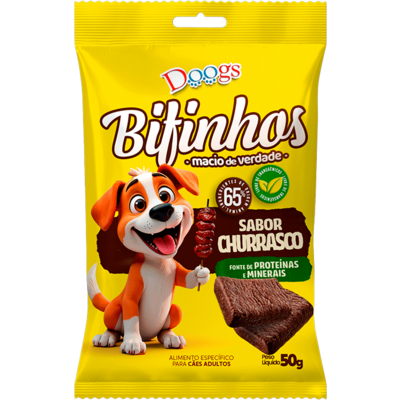 Bifinhos Doogs para Cães Adultos sabor Churrasco