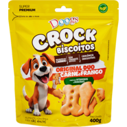 Biscoito Crock Doogs Original Duo para Cães Adultos sabor Carne e Frango - 400 g