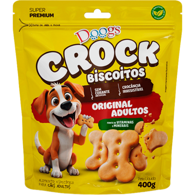 Biscoito Crock Doogs Original para Cães Adultos