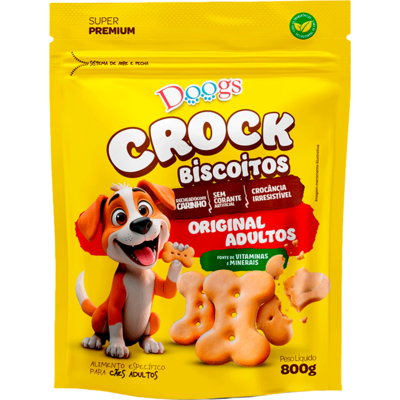 Biscoito Crock Doogs Original para Cães Adultos